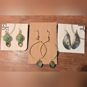 3 Pairs Drop Earrings from World Market catalog - Chic Earthy Bohemian  Style